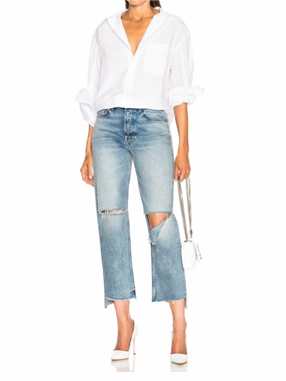 Citizens of Humanity Kayla Shirt in Optic White, size XS